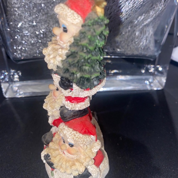 RESIN CHRISTMAS SANTA TRIO FIGURINE - Picture 3 of 3